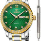 OLEVS Luxury Diamond Watches for Men Waterproof Mens Fine Business Casual Watch Calendar Week Analog Quartz Watch for Christmas