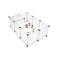 Foldable Dog Playpen Dog Excercise Pen Square Small Dog Fence Dog Play Pen Dog Play Yard Fence Pet Fencing for Dogs Fence Pet Exercise Pen Pet Fence Crate Fence