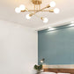 Dellemade Modern Sputnik Chandelier, 6-Light Ceiling Light for Bedroom,Dining Room,Kitchen,Office (Gold)
