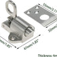 1Pc Stainless Steel Automatic Spring Loaded Latch Security Gate Door Lock with Screws for Doors, Cabinets, Drawers & Windows(Lower Latch with round Handle)
