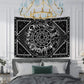 12 Constellation Tapestry Moon Star Sun Celestial Tapestry Black and White Tarot Tapestries Hippie Boho Tapestry for Room(59.1 X 59.1 Inches)