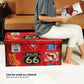 Folding Storage Ottoman Bench with Faux Leather Footrest Seat, Coffee Table Red 30"X15"X15"