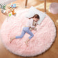 Super Soft Circle Rugs for Girls Princess Castle Toddlers Play Tent 41” Diameter Circular Area Rugs for Kids Bedroom Baby Room Decor round Shag Playhouse Carpets and Nursery Rugs (Pink)