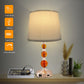 USB Bedside Crystal Lamp, 3-Way Dimmable Touch Nightstand Lamp with USB Charging Port, Orange Table Lamp Decorative Lamp Gold for Bedroom, Living Room, Set of 2( LED Bulb Included)