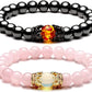 King&Queen Crown Distance Couple Bracelets for Men Women 8Mm Natural Stone Healing Energy Beads Stretch Bracelet