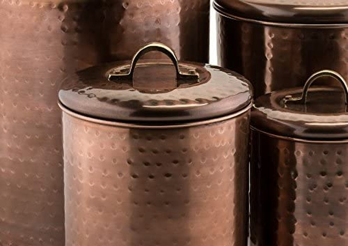 Canister (Set of 4), 4 Quart/2 Quart/1½ Quart/1 Quart, Antique Copper
