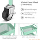 3-Tier Rolling Metal Storage Organizer - Mobile Utility Cart, Kitchen Cart with Caster Wheels (Aqua Green)