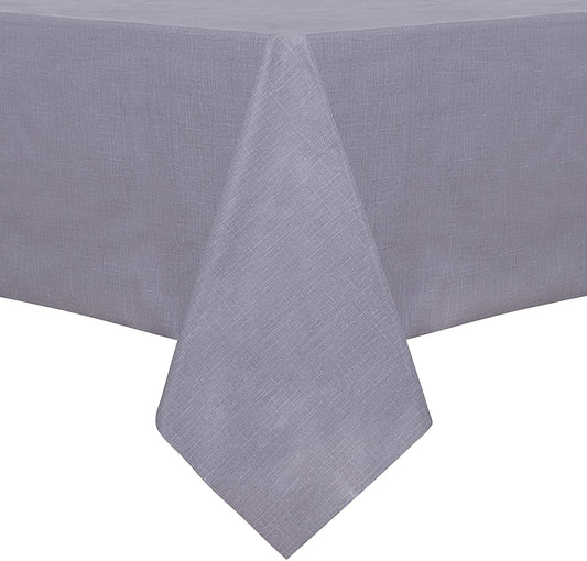 100% Waterproof Rectangle PVC Tablecloth - 54 X 78 Inch - Oil Proof Spill Proof Vinyl Table Cloth, Wipe Clean Table Cover for Dining Table, Buffet Parties and Camping, Grey