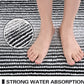 Bathroom Rugs and Mats Sets, 2 Piece Thick Absorbent Chenille Bath Mat Rug Set Non Slip, Soft Shaggy Bath Room Floor Mats for Bathroom, Machine Washable (20" X 47" plus 16" X 24", Black)
