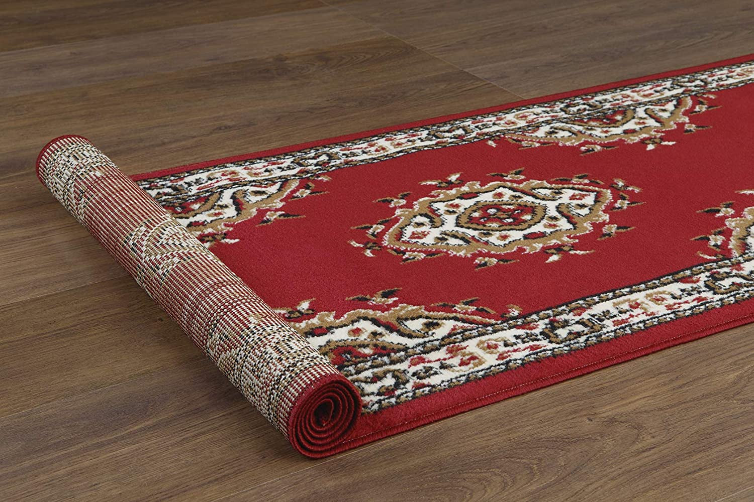 Kashan King Collection Himalayas Oriental Polypropylene Indoor Area Rug Runner (Maroon/Beige, 2' X 7')
