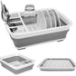 Collapsible Dish Drying Rack RV Accessories Camper Accessories for inside Kitchen Collapsible Drying Dish Storage Rack Camper Accessories for Travel Trailers (Normal)