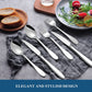 30-Piece Silverware Set,  Stainless Steel Flatware Set Service for 6, Tableware Cutlery Set for Home Kitchen Hotel Restaurant, Mirror Polished, Dishwasher Safe