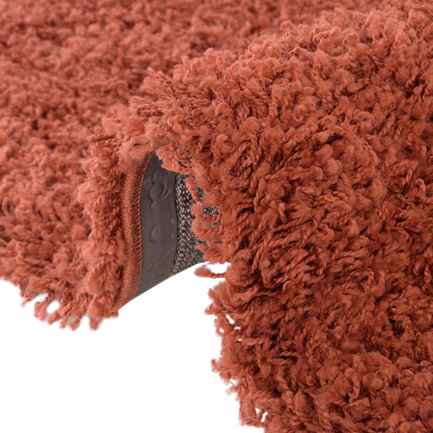 - Über Cozy Solid Shag Collection Rug – 5' X 8' Terracotta Shag Rug Perfect for Bedrooms, Dining Rooms, Living Rooms, 5 X 8 Feet