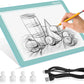 Portable A4 Tracing LED Copy Board Light Pad,Light Board with Protect Frame,Ultra-Thin 3 Color Temperatures Stepless Dimming Light Box for Weedind Vinyl,Sketching,Animation,Diamond Painting,Blue