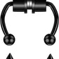 LAIMALA 16G Nose Rings Horseshoe Fake Nose Ring Hoop Magnetic Septum Nose Ring Horseshoe Stainless Steel Faux Fake Nose Septum Rings Non-Pierced Clip
