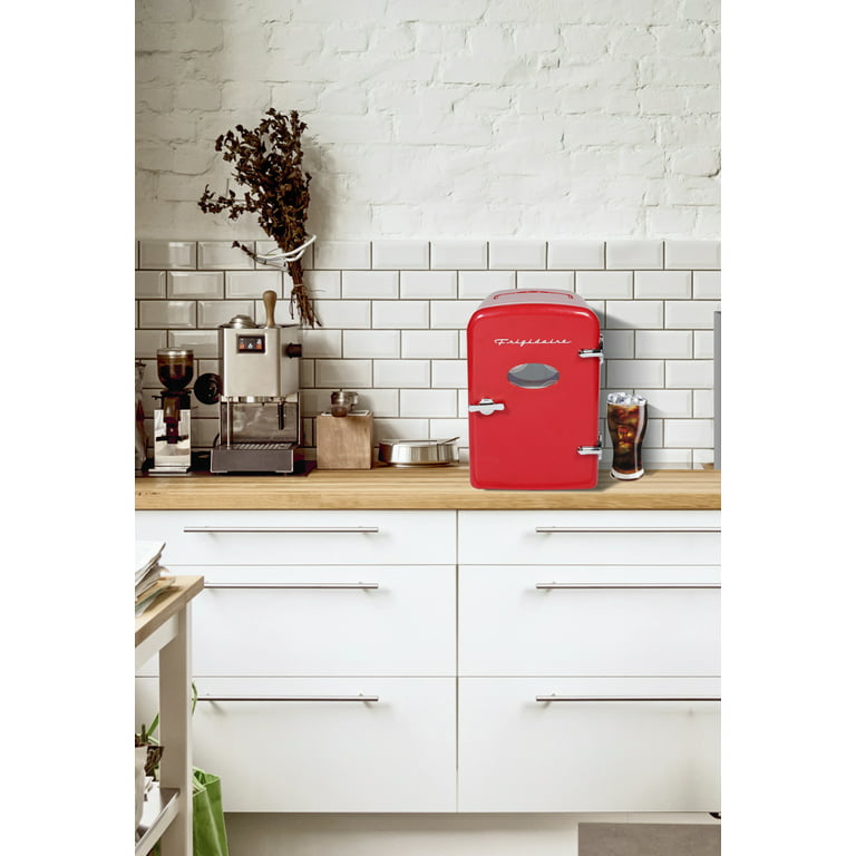 Frigidaire Portable Retro Extra Large 9-Can Capacity Mini Refrigerator, EFMIS175, Red