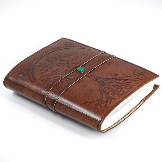 Leather Journal Refillable Lined Paper Tree of Life Handmade Writing Notebook Diary Leather Bound Daily Notepad for Women and Men Writing Pad Gift for Artist Sketch by KPL