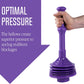 Professional Bellows Accordion Toilet Plunger, Thrust Plunge Removes Heavy Duty Clogs from Clogged Bathroom Toilets, Power Plungers, Jackson Parent (Purple)