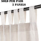 2 Pack Ultra Luxurious High Woven Linen Elegant Curtain Panels Light Reducing Privacy Panels Drapes, Tab Top Curtain Set, Extra Long 52X108-Inch, Natural