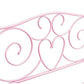 Metal Canopy Kids Platform Bed with Four Poster Design, Scrollwork Headboard and Footboard, Underbed Storage Space, No Box Sring Needed, Twin, Pink