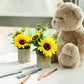 Sunflower Decor Artificial Potted Plants for Bathroom Home Kitchen Rustic Table