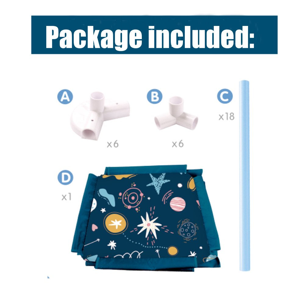 43 Inch Tight & Firm Baby Playpen Baby Playard with Breathable Mesh and Playmat, Intant Newborn Play Game Fence Kids Playinghouse for 0-2 Year Old