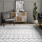 Moroccan Blythe Machine Washable Area Rug, 4' X 6', Grey
