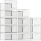 Shoe Storage Boxes, Shoe Organizer for Closet Clear, Shoe Boxes Clear Plastic Stackable, Folable Storage Bins with Lids,12 Pack