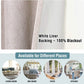 Linen Blackout Curtains 84 Inches Long 100% Absolutely Blackout Thermal Insulated Textured Linen Look Curtain Draperies Anti-Rust Grommet, Energy Saving with White Liner, 2 Panels, Natural