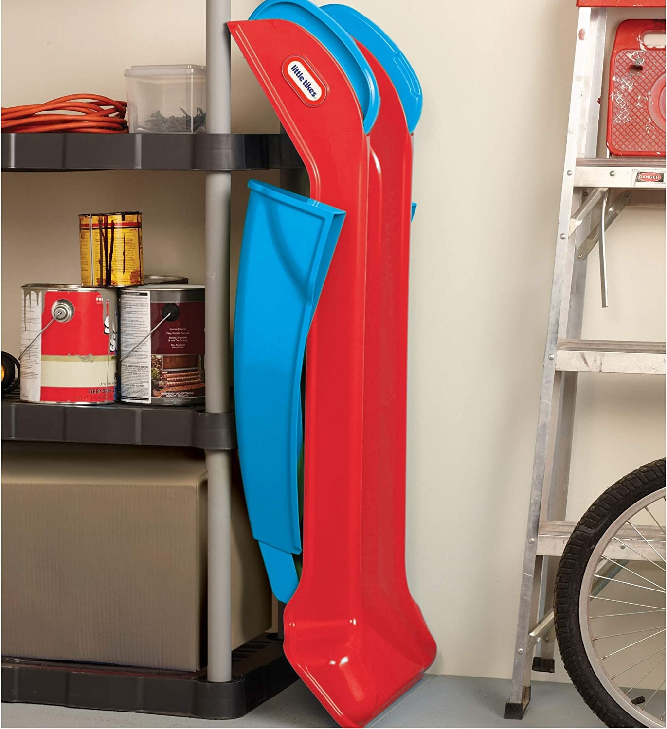 Little Tikes First Slide Toddler Slide, Easy Set up Playset for Indoor Outdoor Backyard, Easy to Store, Safe Toy for Toddler, Slip and Slide for Kids (Red/Blue), 39.00''L X 18.00''W X 23.00''H