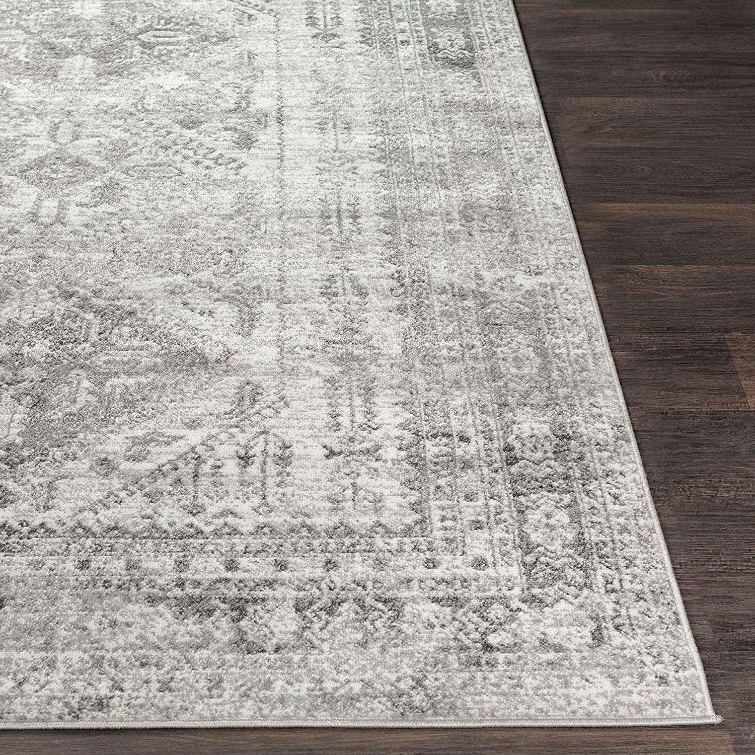 Desta Vintage Oriental Area Rug, 5'3" X 7'3", Charcoal