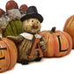 Thanksgiving Decorations Fall Turkey Pumpkin Table Topper Figurine Centerpiece Harvest Autumn Resin Tabletop for Outdoor Indoor Fireplace Mantle Desk Shelf Kitchen Living Room Home Party Decor
