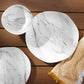 Melamine Dinnerware Set, Service for 4, White Marble - Set of 12