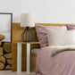 Modern Farmhouse Lamps - Black Metal Table Lamps with Hollowed Out Base , Bedside Lamps Set of 2 with Linen Fabric Lampshade for Bedrooms, Living Room