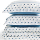 Bedsure Blue Twin Comforter Set - Boho Bedding Set , Reversible White Striped Tufted Farmhouse Twin Size Comforter Sets (68X88 Inches, 2 Pieces)