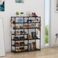 Shoe Rack Shoe Shelf Shoe Storage Organizer with Side Hooks for Entryway, 24-30 Pairs Metal Shoe Rack Taller Shoes Boots Organizer