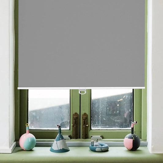 Roller Window Shades Blackout Blinds for Windows Cordless Bedroom Shade Room Darkening Shades Door Blinds with Thermal Insulated Easy to Install for Home，Office，Bathroom W30Xl72 Grey