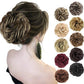 1PCS Messy Hair Bun Hair Scrunchies Extension Curly Wavy Messy Synthetic Chignon for Women Updo Hairpiece