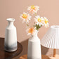 Modern Ceramic Flower Vase, Grey and White Decorative Vase for Pampas Grass, Set of 2 Terracotta Vases for Home Decor, Modern Farmhouse Decor, Living Room, Shelf Decor-12