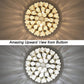 LOCLGPM 4 Light Luxury Glam Chrome Closet Mini Chandelier, Flush Mount Crystal Ceiling Light 11.8 Inch K5 Crystal Raindrop Silver Crystal Chandelier for Dining Room Bedroom Hallway Kitchen