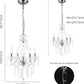 Crystal Chandeliers Clear Acrylic Chandelier Mini 4-Lights Pendant Lighting Modern Hanging Light Fixtures for Girl'S Room,Dining Rooms