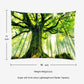 Nature Forest Thick Tree Wall Tapestry Large King Size 3D Print Wall Art Hanging for Bedroom Living Room Dorm Decor, W90 X T71,Green and White