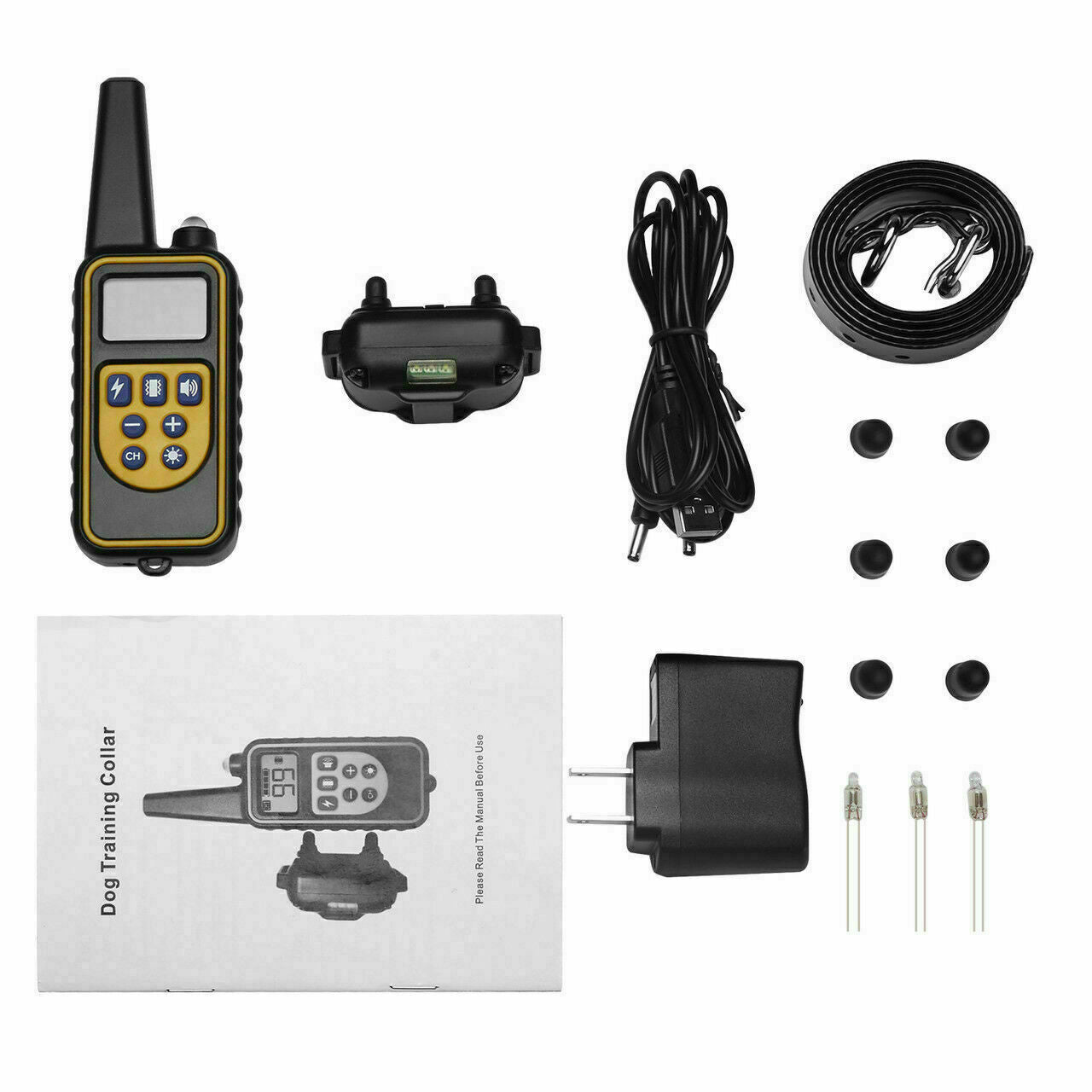 2625 FT Remote 2 Dogs Shock Training Collar Rechargeable Waterproof Pet Trainer
