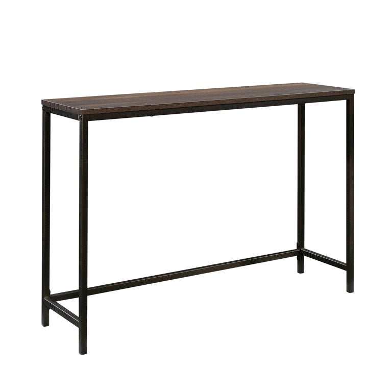 Curiod Metal Frame Sofa Console Table, Smoked Oak Finish