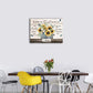 Flowers Canvas Wall Art Inspirational Quotes Canvas Pictures Farmhouse Sunflower Artwork Wall Decor Bless the Food before Us Prints for Kitchen Living Room Bedroom Dinning Home Decor Framed 12" X16"