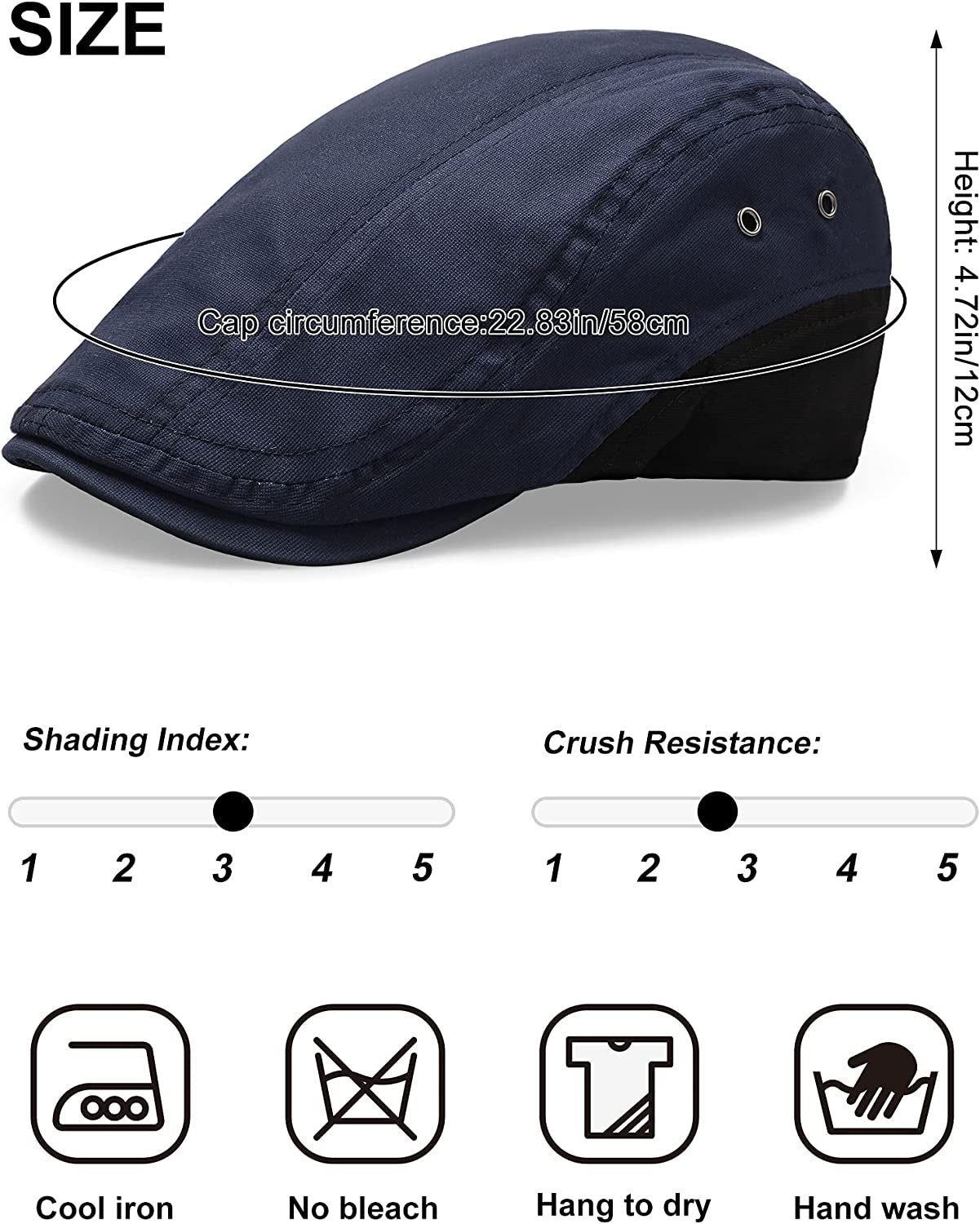 4 Pieces Newsboy Hats for Men Summer Cabbie Cap Newsboy Flat Capivy Cap Newsboy Hunting Hat for Men