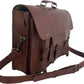 KPL 18 INCH Leather Briefcase Laptop Messenger Bag Satchel Office Computer Bag for Men and Women (18 INCH)