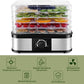 Food Dehydrator, Electric 5-Tire Fruit Vegetable Dryer with Adjustable Temperature Control from 104?-158?, 5 Stackable Drying Trays (Knob Adjustment)