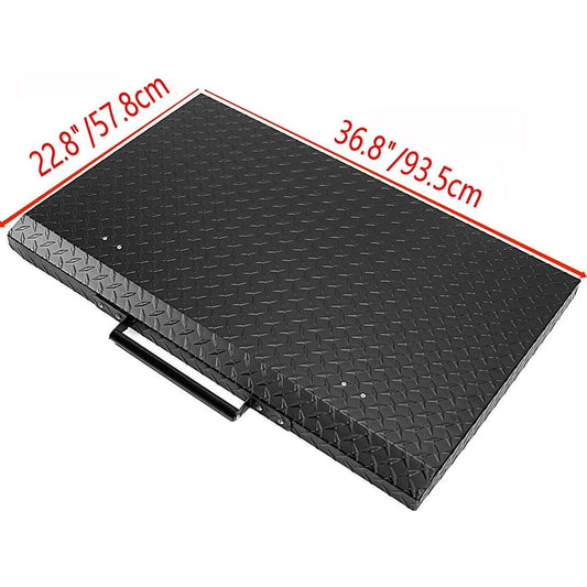 HECASA Griddle Top Cover Lid Diamond Plate Powder Coated Black Aluminum for BBQ 36" Blackstone Griddle Members and Griller