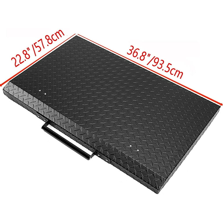 HECASA Griddle Top Cover Lid Diamond Plate Powder Coated Black Aluminum for BBQ 36" Blackstone Griddle Members and Griller